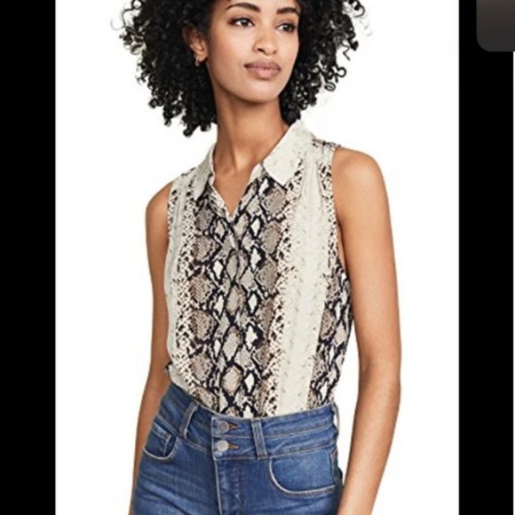 Joie Tops - NWOT Joie Branka Python Snake Print Sleeveless XS Top